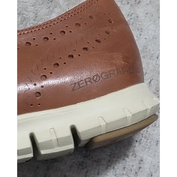 Cole Haan Women ZeroGrand Sneaker Shoe Woodbury Leather-Ivory W14476 Size 9.5 B - Picture 5 of 10